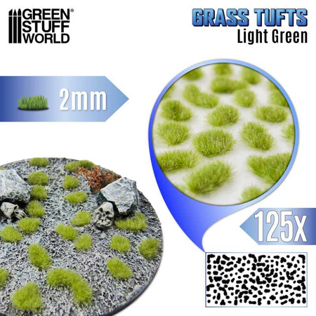GSW - Static Grass Tufts 2 mm - Light Green