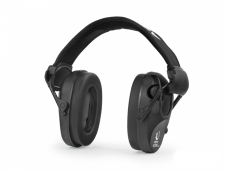 Ochronniki słuchu aktywne PRO czarne + okulary strzeleckie RealHunter