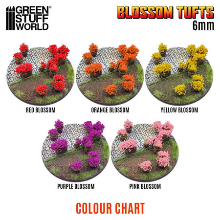 GSW - Blossom Tufts - 6mm - Pink Flowers
