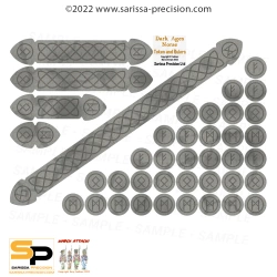 SARISSA PRECISION - Dark Ages Norse Token & Ruler Set - Full Colour