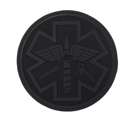 Naszywka 3D PVC Para medic Czarna 101 INC