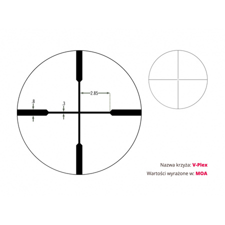 Luneta Celownicza Vortex Crossfire II 4-12 x 44 1" V-PLEX MOA