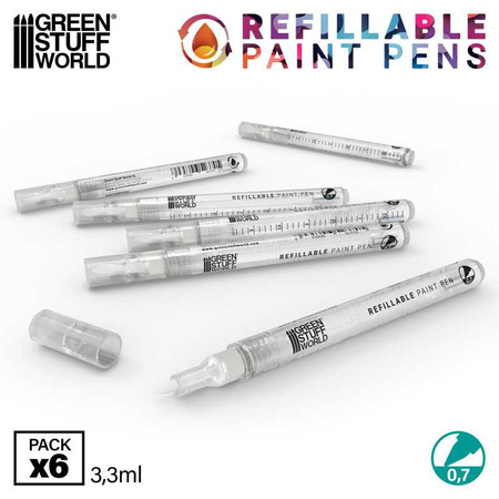 GSW - Refillable paint pen 0.7 (pack x6)