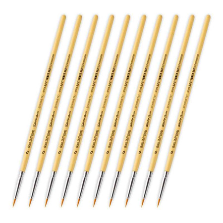 GSW - TABLETOP SERIES Synthetic Brush Set 0 (Pack of 10)