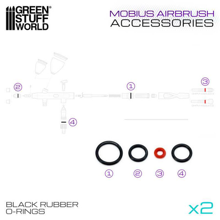 GSW - Mobius Airbrush Black O-Rings