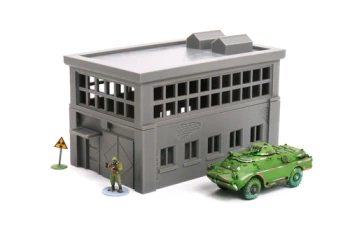 PM - Small Industrial Building - 3D Printed - 28mm