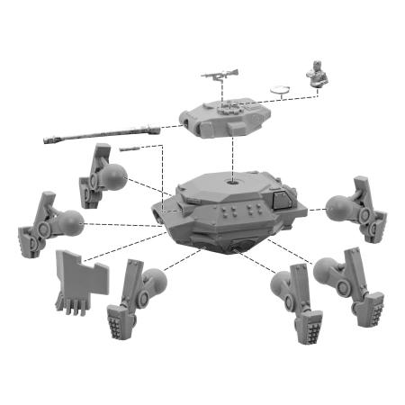Konflikt '47 Axis Wotan Heavy Panzermech (2025 reformat)