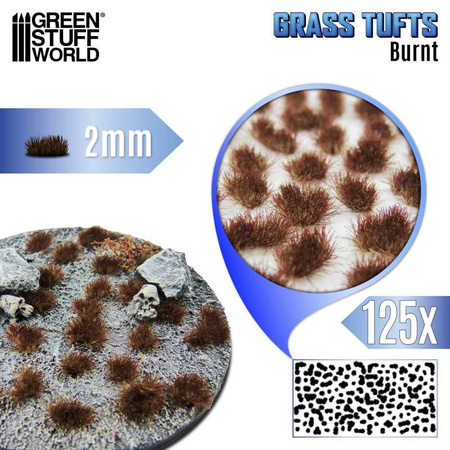 GSW - Static Grass Tufts 2 mm - Burnt Brown