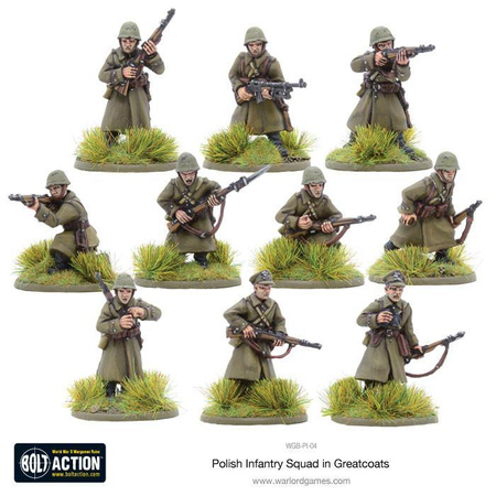 BOLT ACTION Polish Infantry Squad In Greatcoats