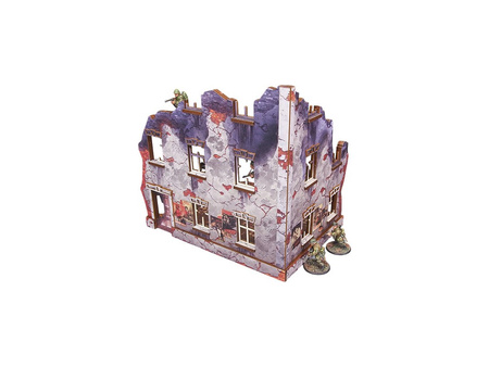 MICRO ART - WW2 Ostfront Stalingrad Univermag Left (with 3rd floor) (1) (28mm) PREPAINTED