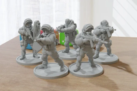 PM - Spetsnaz Unit in Gorka Suits - 3D Printed - 28mm