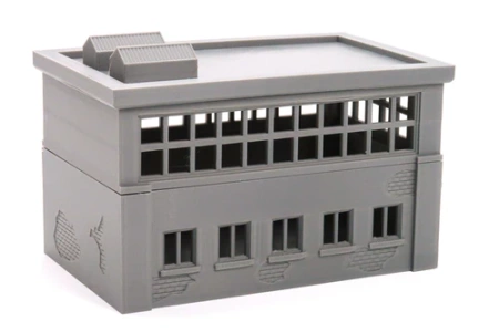 PM - Small Industrial Building - 3D Printed - 28mm