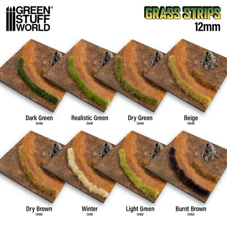 GSW - Grass Strips 12 mm - Dark Green