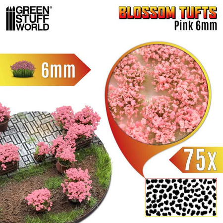 GSW - Blossom Tufts - 6mm - Pink Flowers