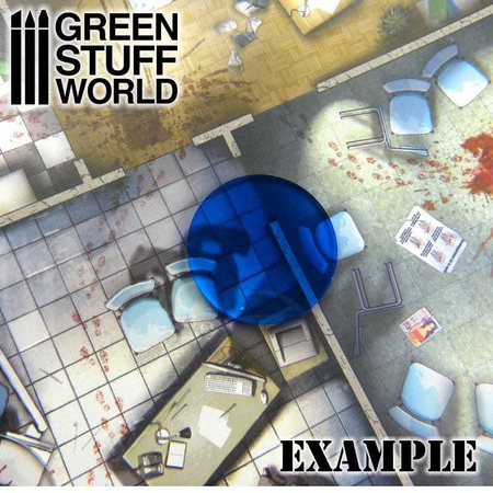 GSW - Acrylic Bases - Round 25 mm CLEAR BLUE
