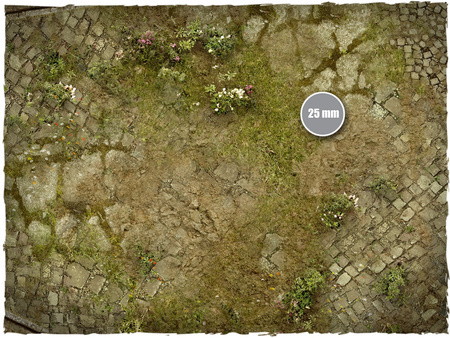 DEEP-CUT Cobblestone Streets v2 - Mousepad, 4x6 feet