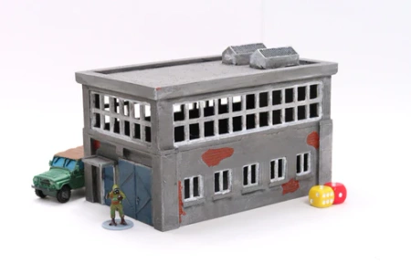 PM - Small Industrial Building - 3D Printed - 28mm