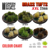 GSW - Grass TUFTS XXL - 22mm self-adhesive - LIGHT GREEN