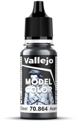 Vallejo: 70.864 - Model Color - Metallic - Natural Steel (18 ml)