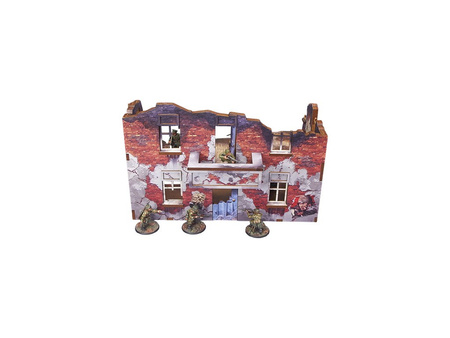 MICRO ART - WW2 Ostfront Stalingrad Apartment Block Back (1) (28mm) PREPAINTED
