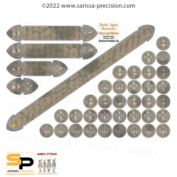 SARISSA PRECISION - Dark Ages Norman Token & Ruler Set - Full Colour
