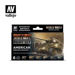 VALLEJO 70203 Zestaw World War II 6 farb - American Armour & Infantry