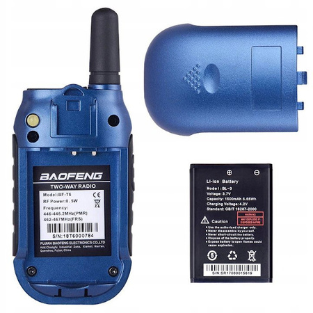 Radio BAOFENG BF-T6 PMR niebieski