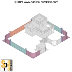 SARISSA PRECISION - Walled Ambassador's Residence Set (28mm)