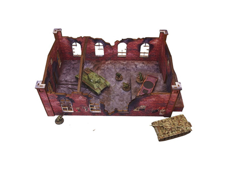 MICRO ART - WW2 Ostfront Stalingrad Factory Back (with ramp) (1) (28mm) PREPAINTED