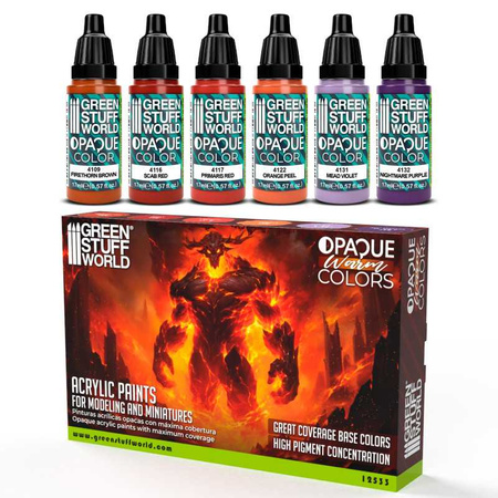 Green Stuff World Paint Set - Warm Colours