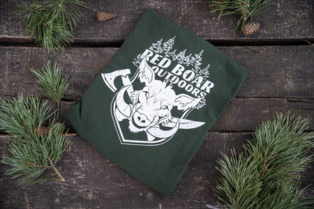 Koszulka RED BOAR OUTDOORS zielona Tiger Wood