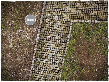 DEEP-CUT Cobblestone Streets - Mousepad, 4x6 feet