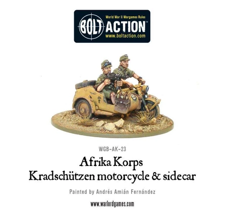 BOLT ACTION Afrika Korps Kradschutzen Motorcycle And Sidecar