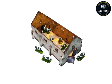 MICRO ART - WW2 NORMANDY COWSHED (28MM)