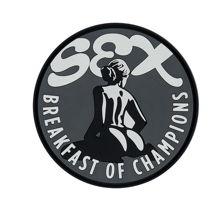 Naszywka 3D PVC Sex-breakfast of champions 101 INC