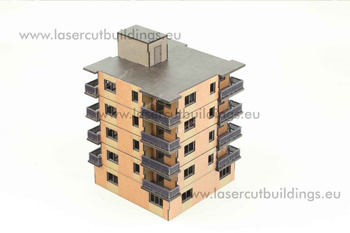 Blok punktowiec z balkonami LBHP0352 - prepaint - 1:56 / 28mm