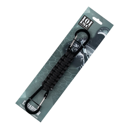 Podwójny karabińczyk Paracord czarny 101INC
