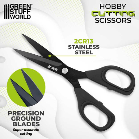 GSW - Black hobby cutting scissors