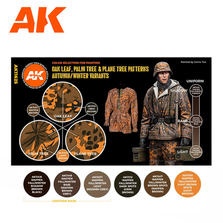 AK Interactive OAK LEAF, PALM TREE & PLANE TREE PATTERNS AUTUMN/WINTER VARIANTS