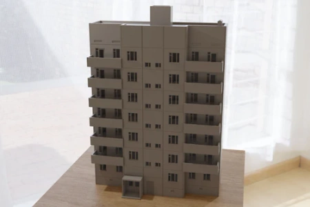 PM - ZONA ALFA Pripyat Apartment Tower Type 1 - 3D Printed - 28mm