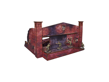 MICRO ART - WW2 Ostfront Stalingrad Factory Back (with ramp) (1) (28mm) PREPAINTED