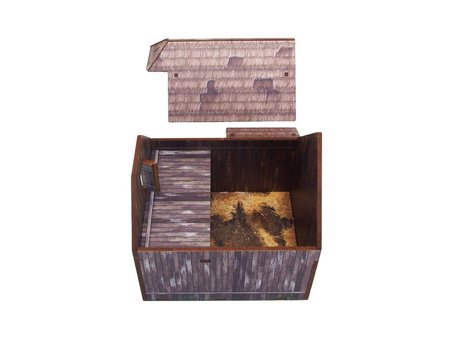 MICRO ART - WW2 Ostfront Village Barn (1) (28mm)