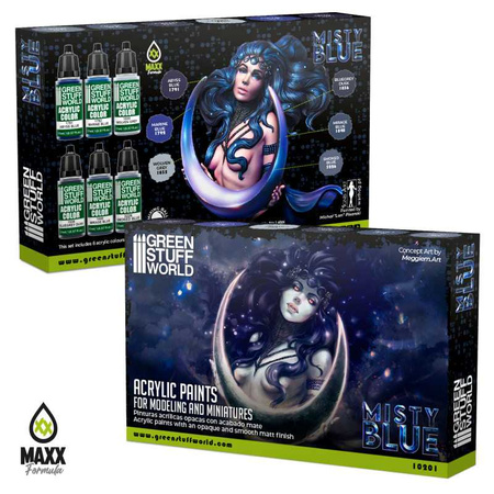 Green Stuff World Paint Set - Misted Blue