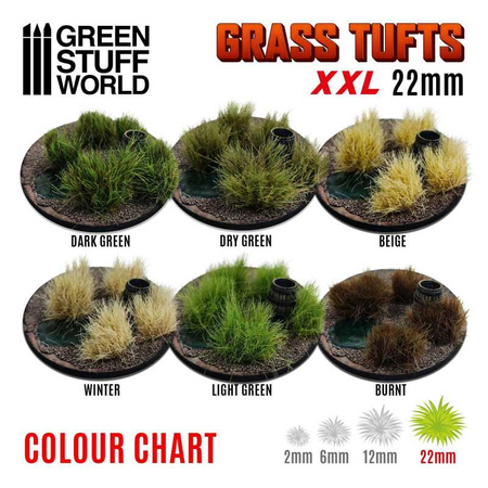 GSW - Grass TUFTS XXL - 22mm self-adhesive - WINTER