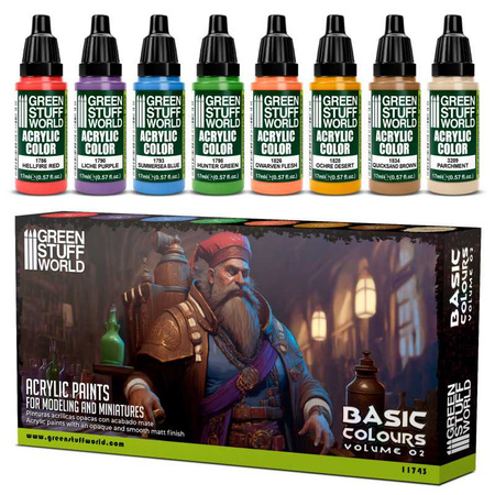 Green Stuff World Paint Set - Basic Colors 02