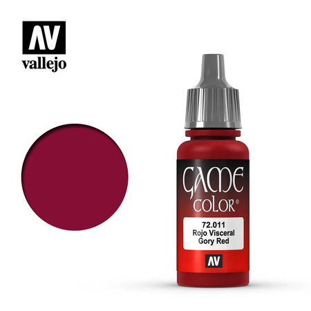 Vallejo: 72.011 - Game Color - Gory Red (18 ml)