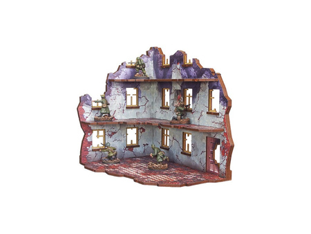 MICRO ART - WW2 Ostfront Stalingrad Univermag Left (with 3rd floor) (1) (28mm) PREPAINTED