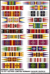 Norman Lance Pennants – chorągiewki do kopi dla zestawu Victrix Norman Cavalry