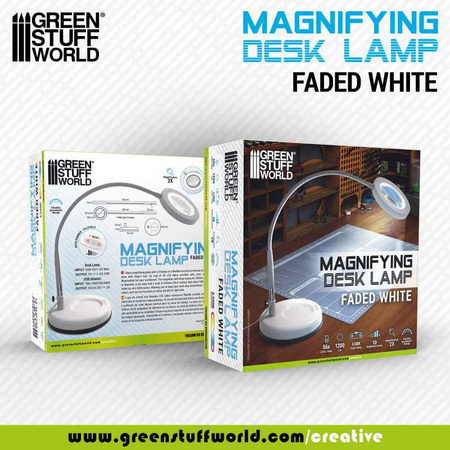 GSW - Magnifying desk lamp - Faded White