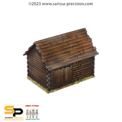 SARISSA PRECISION - DESTROYED EAST EUROPEAN OUTHOUSE / BARN (28MM)